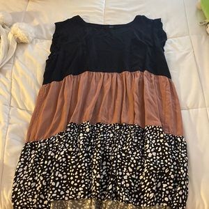 Babydoll dress with ruffle sleeves